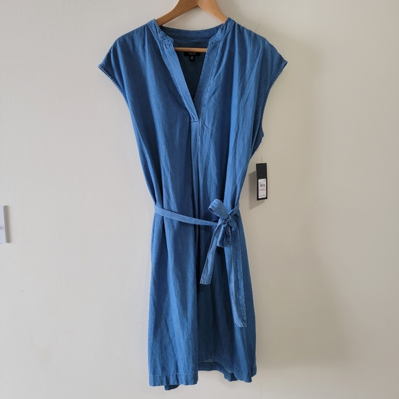 Jones New York Denim Tie Dress- Size 10 - Picture 11 of 13